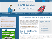 Tablet Screenshot of findthebestcarprice.com